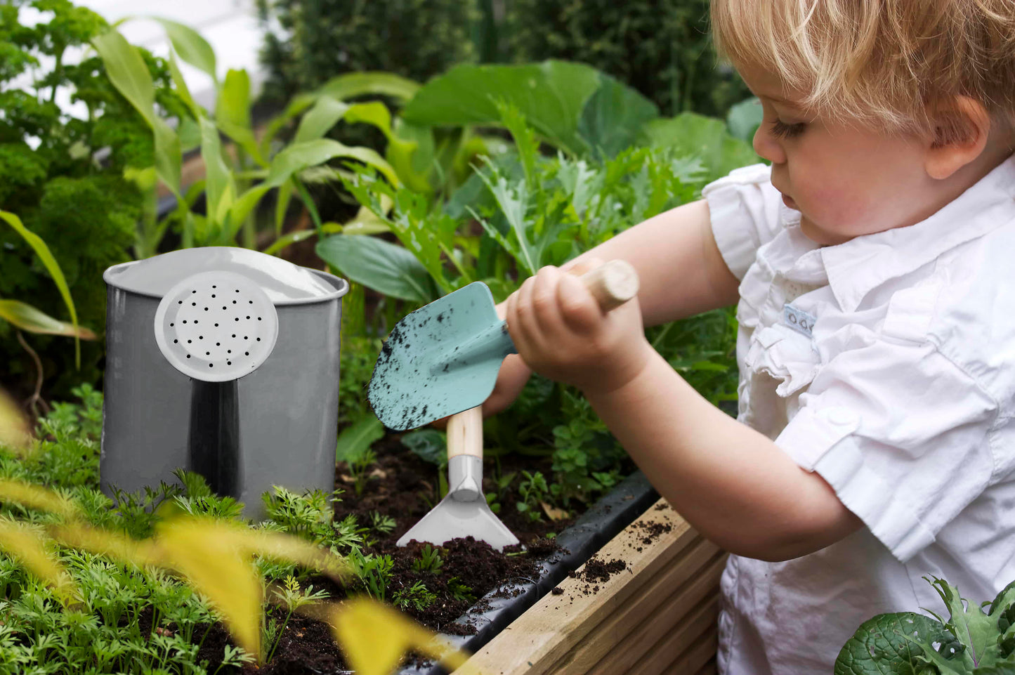 KIDS GARDENING SET, CAMO BLUE