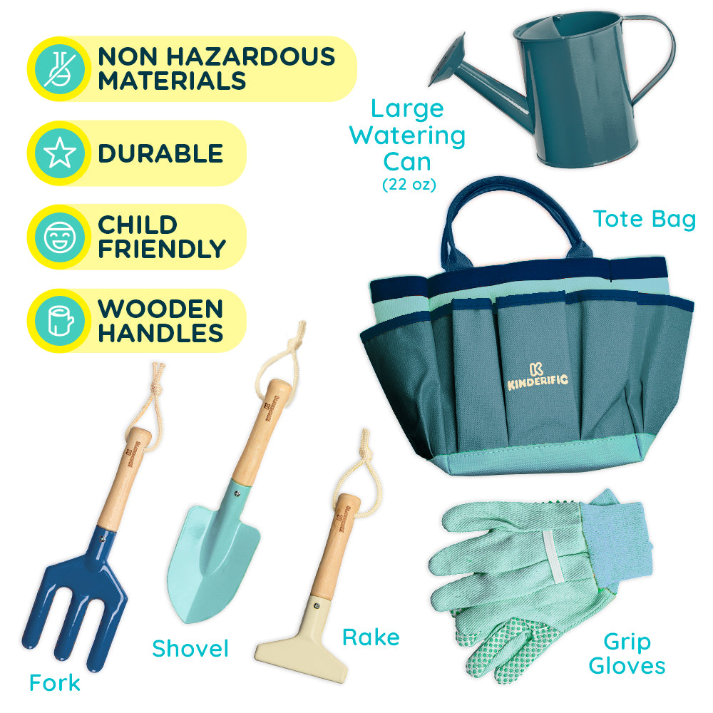 KIDS GARDENING SET, OCEAN BLUE