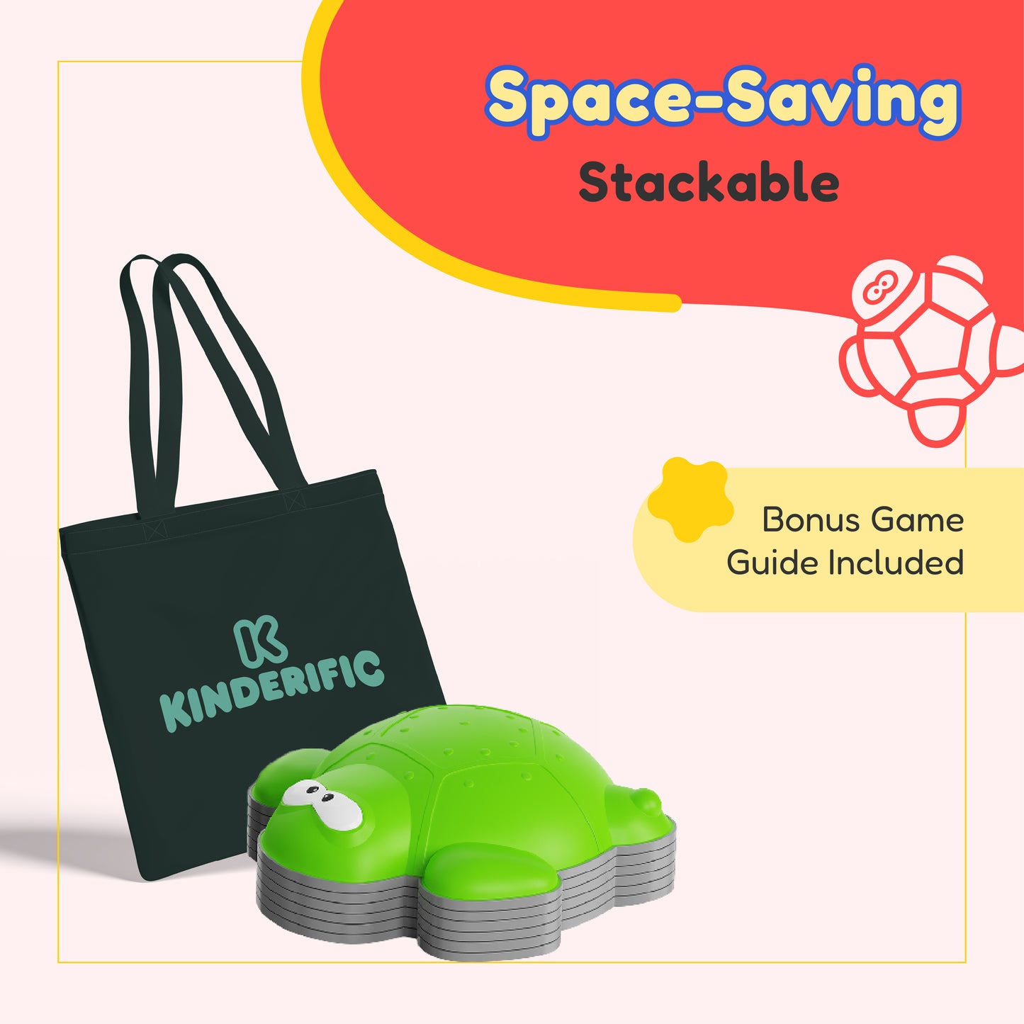 TURTLE SHAPED STEPPING STONES, 6 PIECE SET